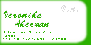 veronika akerman business card